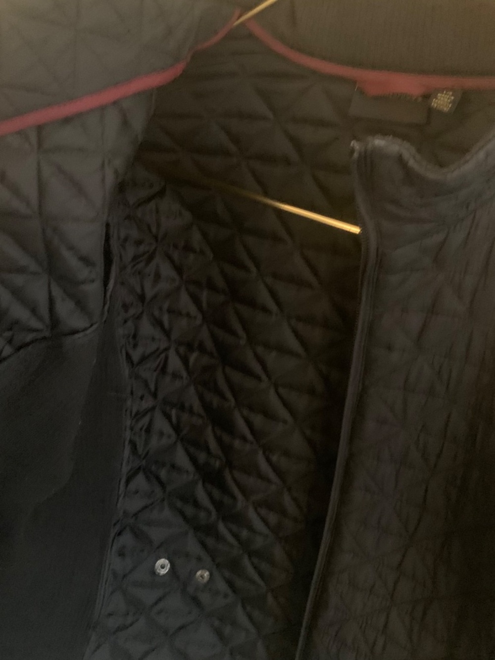 Quilted Biker Style Spring or Fall jacket (L) - Picture 4 of 7